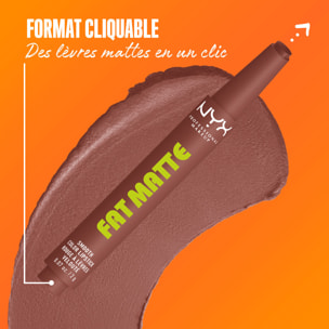 NYX Profesional Makeup Fat Matte Rouge à Lèvres Mat Confort Lissant - Toasty Taupe