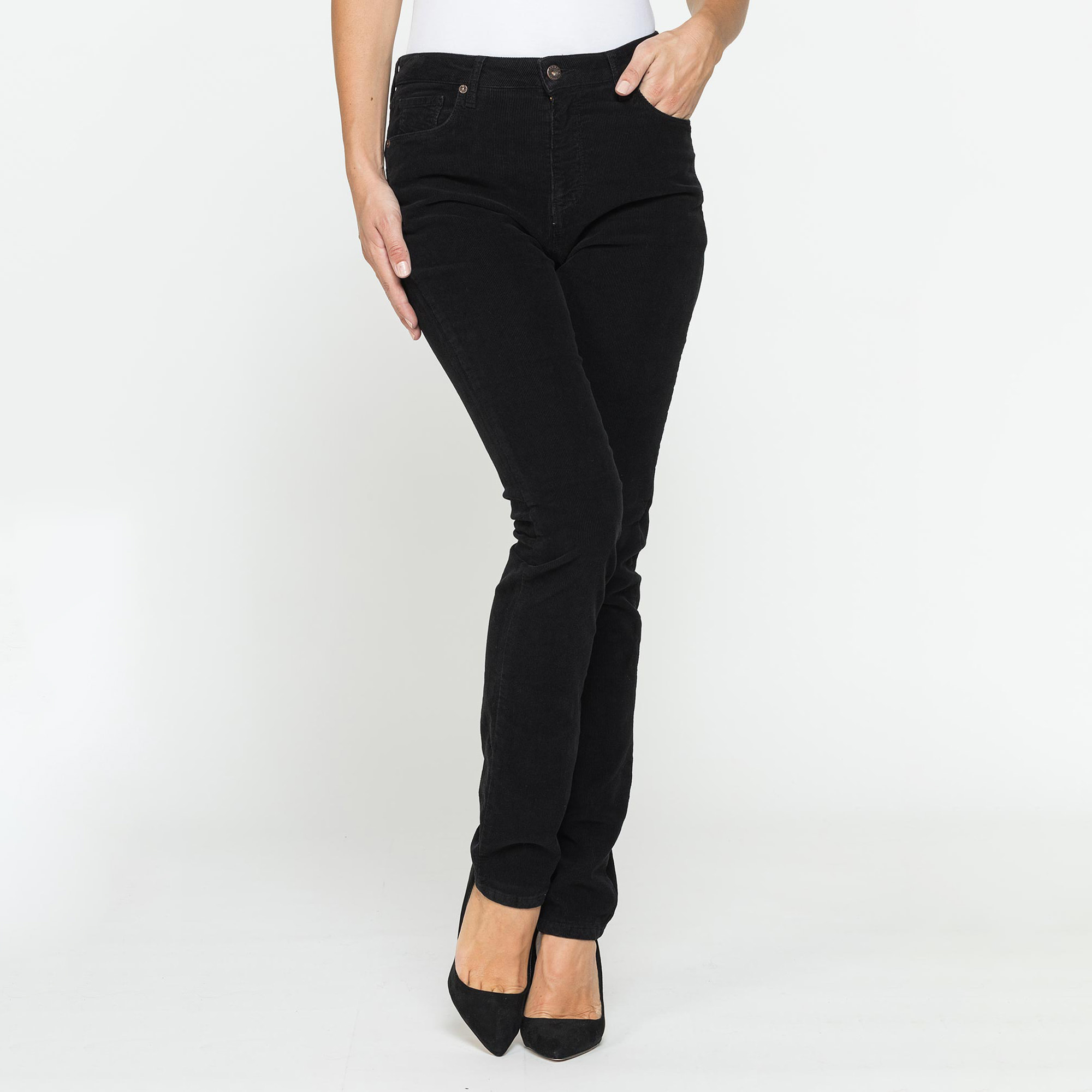 PANTALONE CINQUE TASCHE COMFORT FIT IN VELLUTO STRETCH 1000 RIGHE