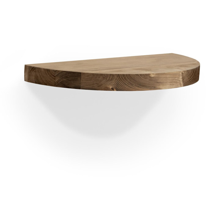 Table de chevet flottante en bois massif ton chêne foncé 3,2x40cm Hauteur: 3.2 Longueur: 40 Largeur: 19.5