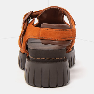 Sandalias 1882 NOBUCK DARK ORANGE-BROWN/ MADEIRA color Dark orange-brown