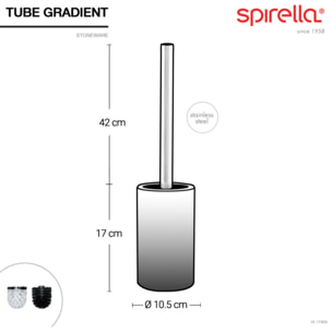 Brosse Wc avec support Céramique TUBE GRADIENT Noir Spirella