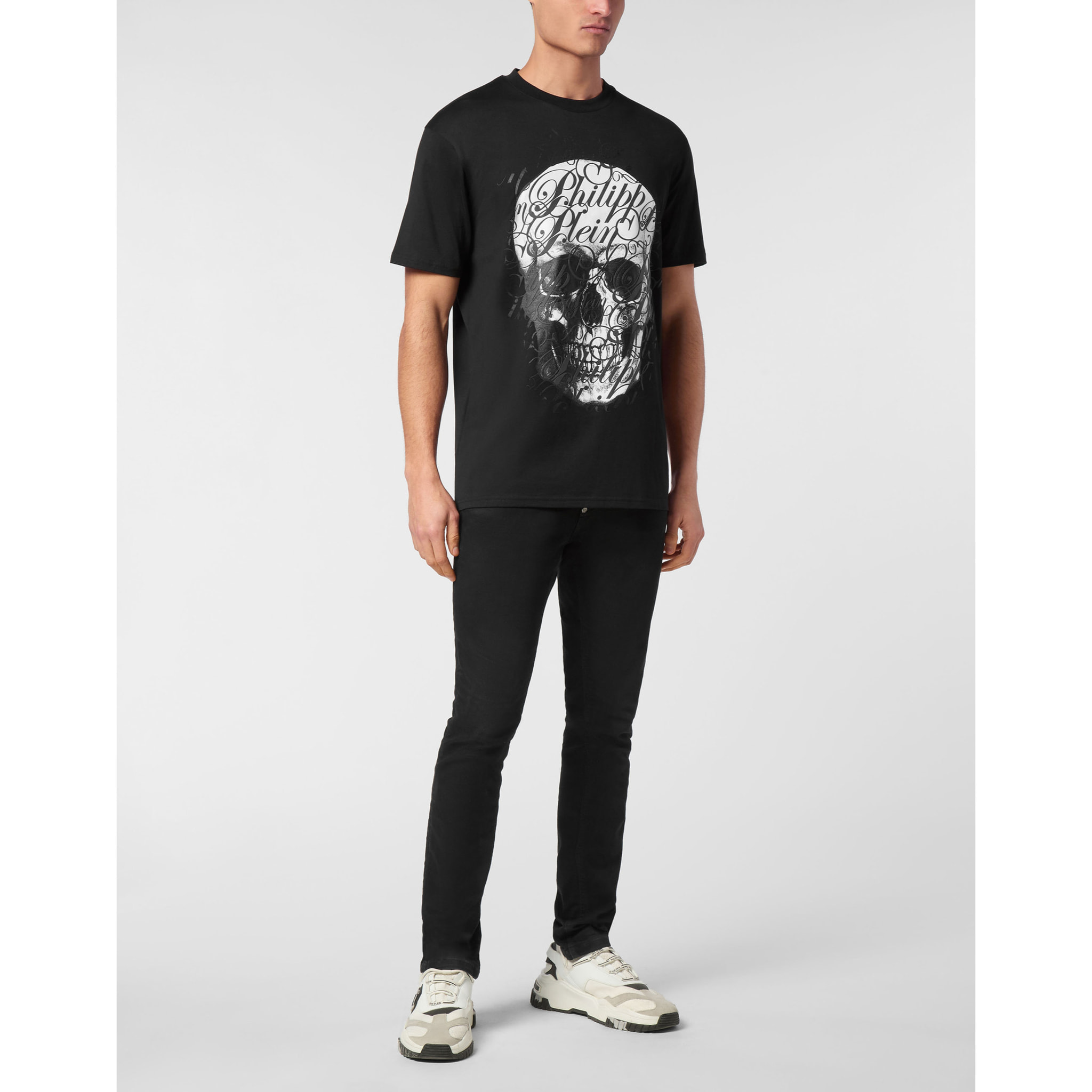 PHILIPP PLEIN T-Shirt Round Neck COURSIVE
