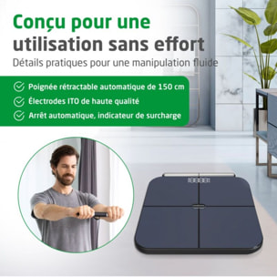 Pèse personne connecté MEDISANA BS 850 analyse corporelle - 8 électrodes