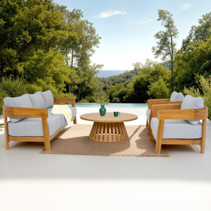 Salon de jardin 5 places en bois FSC - PAROS