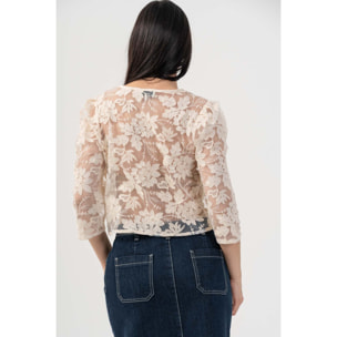 Kocca - Maglia in pizzo ricamato Donna