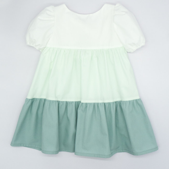 VESTIDO PANELES VERDE