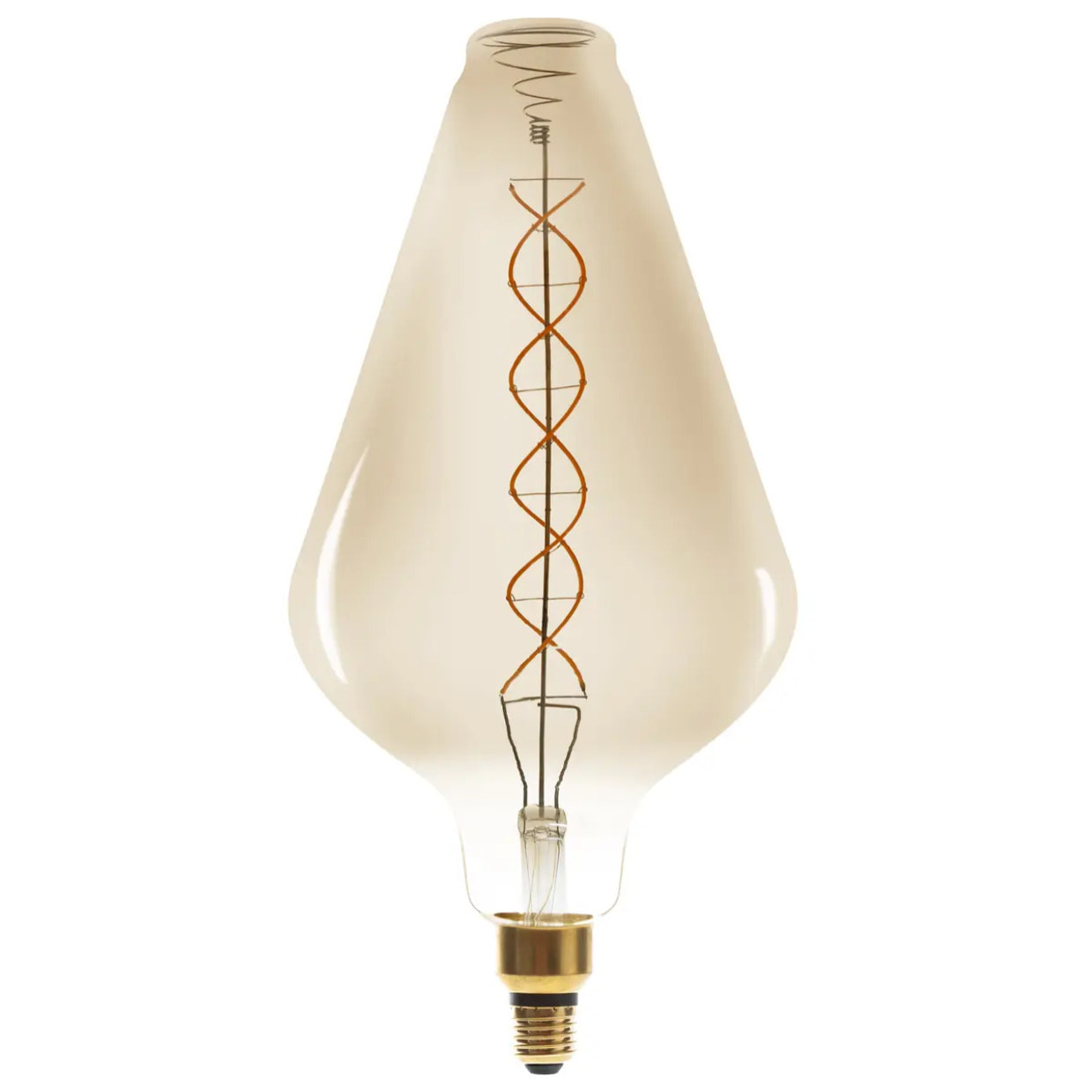 Ampoule LED "Pyramide" ambrée - filament torsadé E27