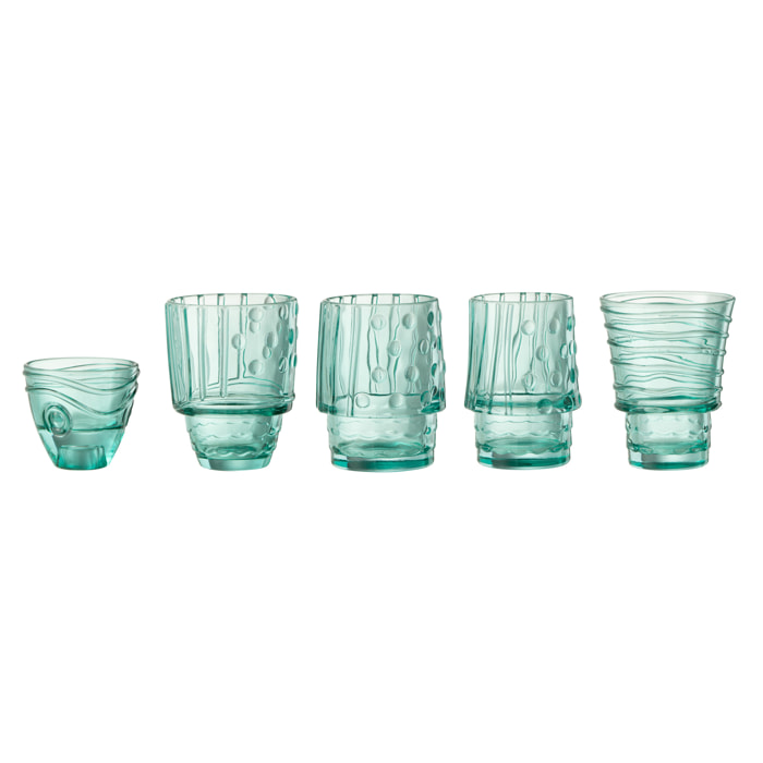 J-Line verre poisson - verre - azur - 5 pcs