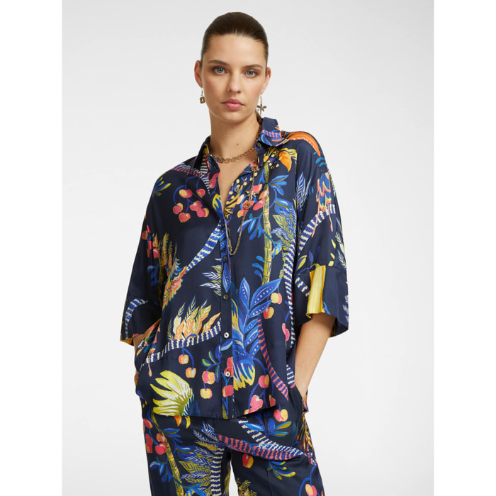 Elena Mirò - Camisa estampada - Azul