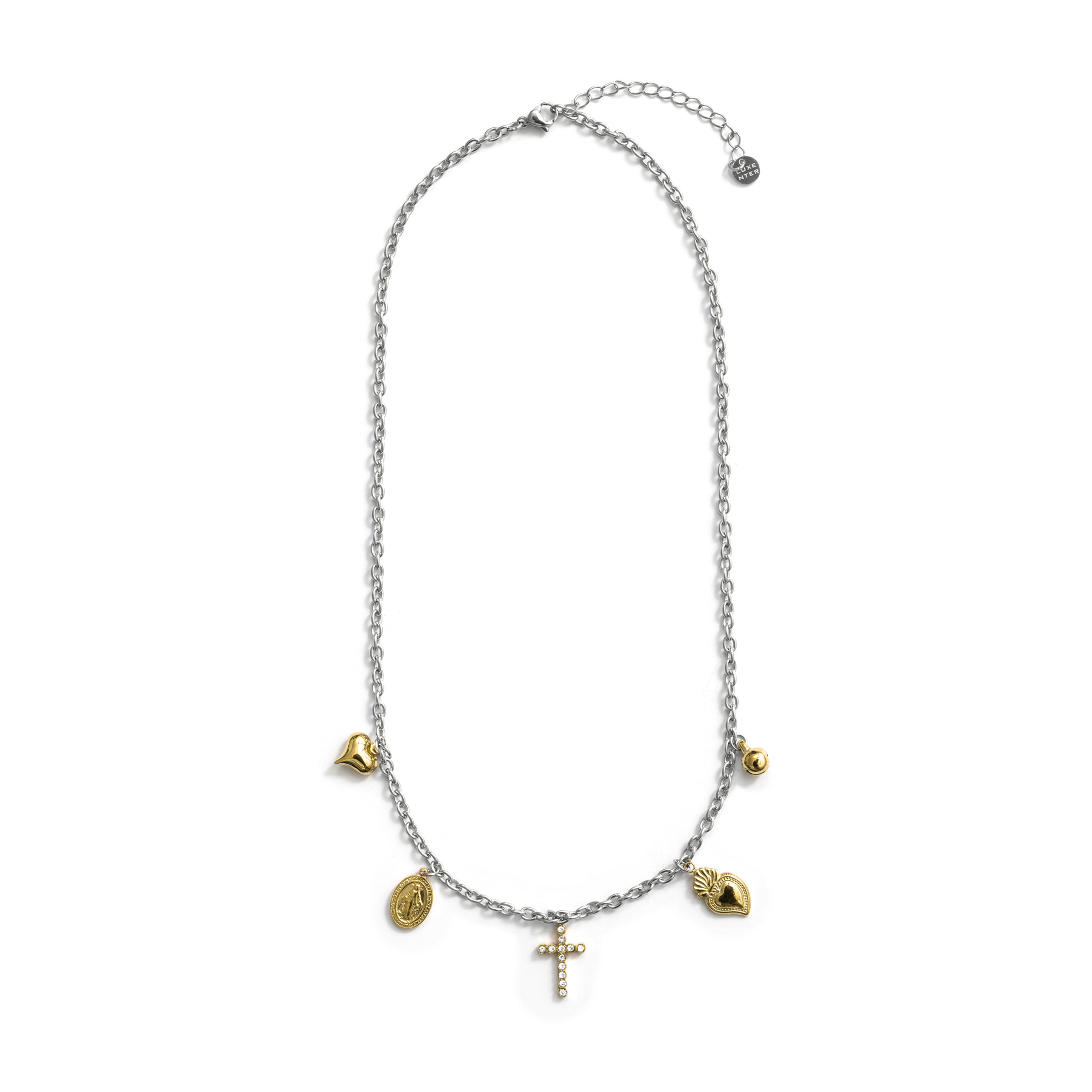 Collar Sixi acabado oro 18k y plata