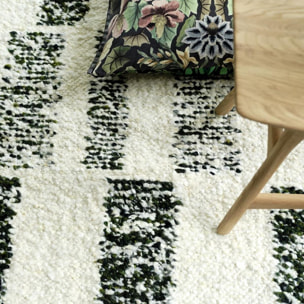 Tapis salon et chambre fait main en laine motif géométrique YOSO