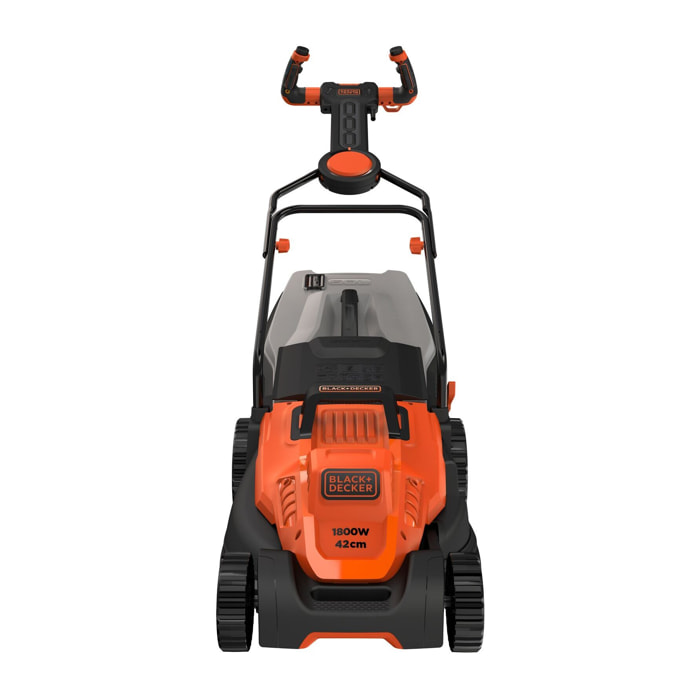 Tondeuse gazon électrique 42 cm, 6 hauteurs réglables 20, 30, 40, 50, 60 et 70 mm, poignée 3 positions