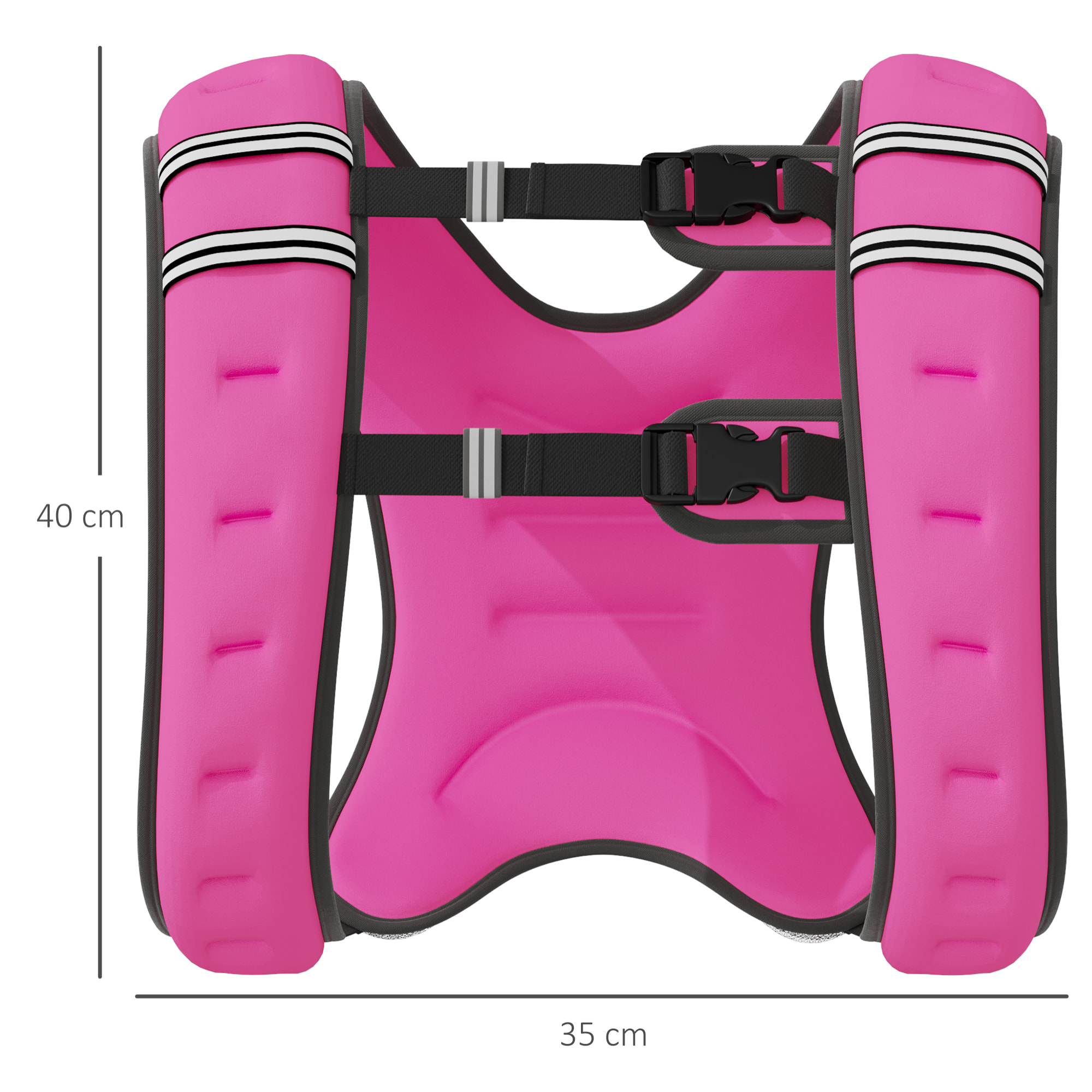 Gilet lesté 8 Kg - veste lestée de sport fitness - poche de rangement intégrée - Oxford rose