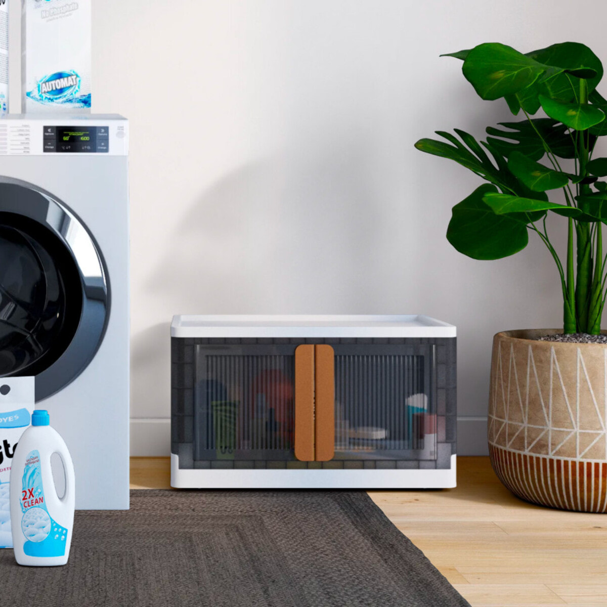 Boîte de rangement empilable 72L