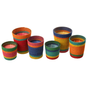 J-Line bougie parfumée Panier - Woody Aurora - mix - large - 2 pièces - 75H