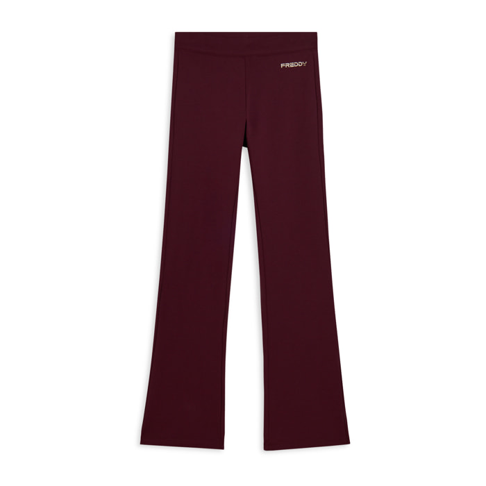 Leggings flare in felpa elasticizzata