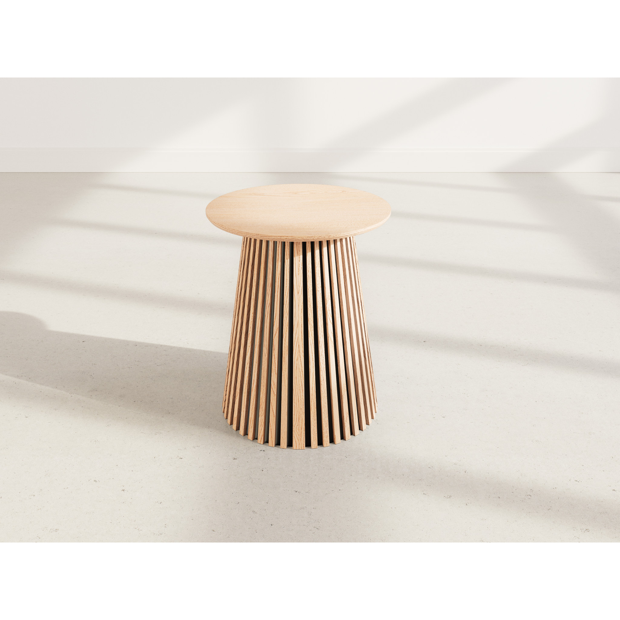 Freya - ensemble table basse et bout de canapé - Effet chêne