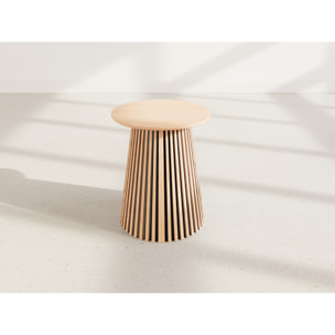 Freya - ensemble table basse et bout de canapé - Effet chêne