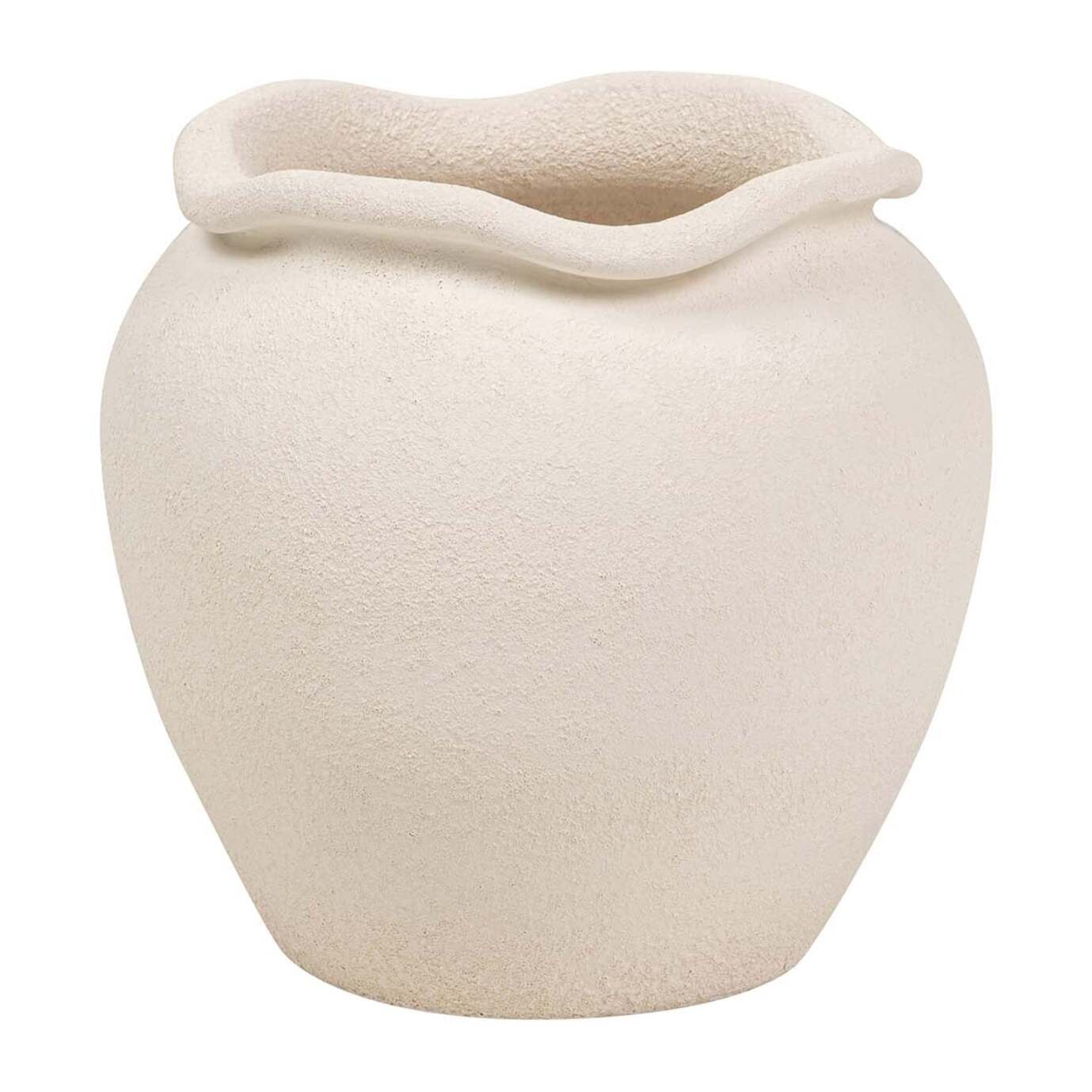 Macetero Ceramica Beige 34x34x33 Cm