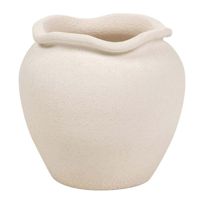 Macetero Ceramica Beige 34x34x33 Cm