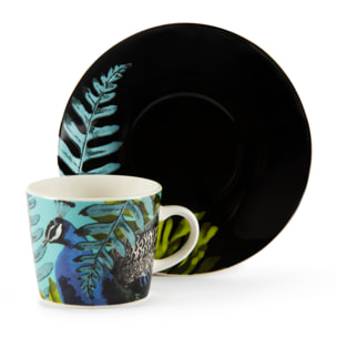 Set 6 Tazze Caffè con Piattino Excelsa – Madagascar, New Bone China Multicolore