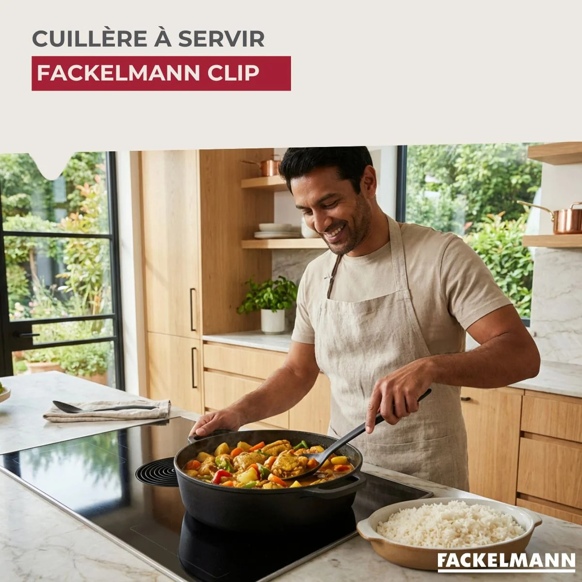 Cuillère à servir 32,5 cm Fackelmann CLIP