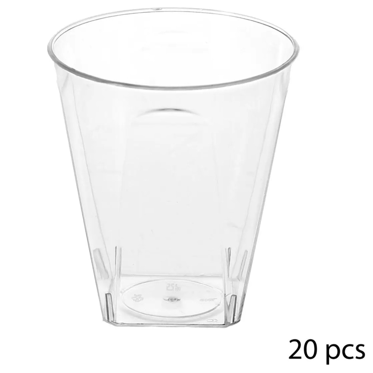 20 verrines facettes plastique