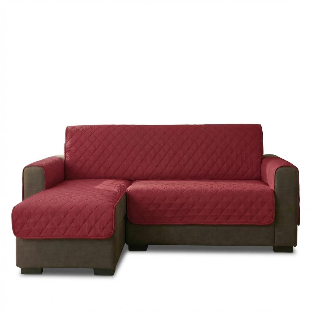 Copridivano 3 posti con penisola impermeabile e antimacchia, telo protettivo con braccioli adattabile a penisola destra e sinistra, vestibilità pratica e ampia copertura, protegge da liquidi e sporco, facile da lavare, ideale per uso quotidiano