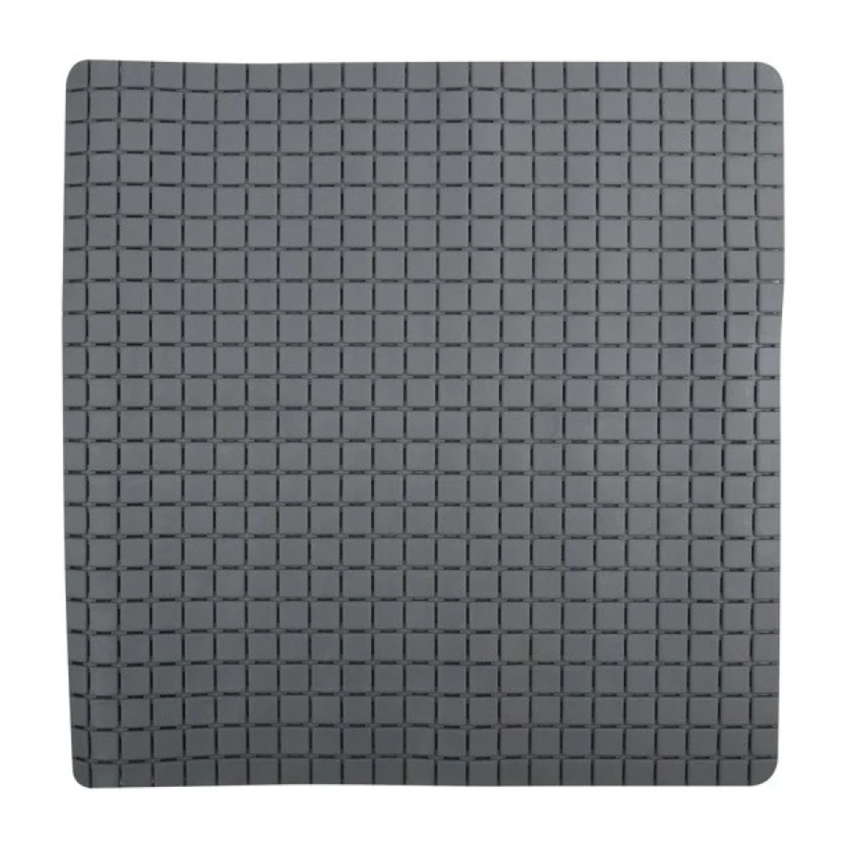 Tapis Fond de douche antidérapant Caoutchouc QUADRO 54x54cm Gris MSV