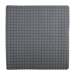 Tapis Fond de douche antidérapant Caoutchouc QUADRO 54x54cm Gris MSV