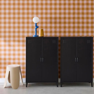 Commode/armoire métal 2 portes (lot de 2) SOHO