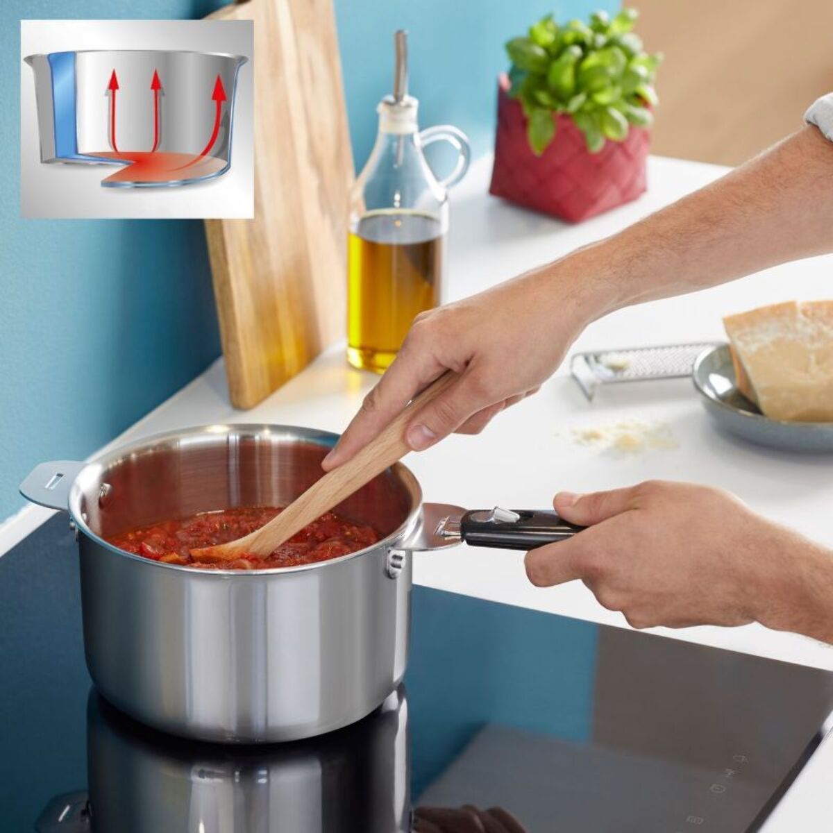 Batterie de cuisine LAGOSTINA Esperta triply 3pcs + poignée