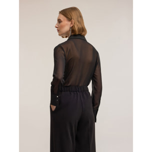 Motivi - Camisa con aplicación geométrica de strass - Negro