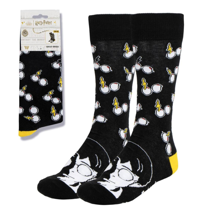 Calcetines diseño harry potter negro y blanco