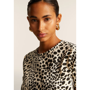T-shirt regular fit in jersey animalier