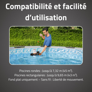 Bestway Robot piscine sans fil AquaRover nettoyage fond plat max 45m² max