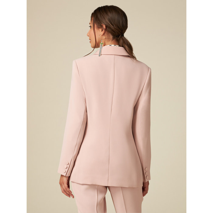 Oltre - Blazer in enver satin - Rosa