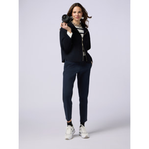 Oltre - Pantaloni chino misto tencel - Blu