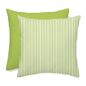 Pack 2 fundas de cojín deco LINE PISTACHO Nordic-Home