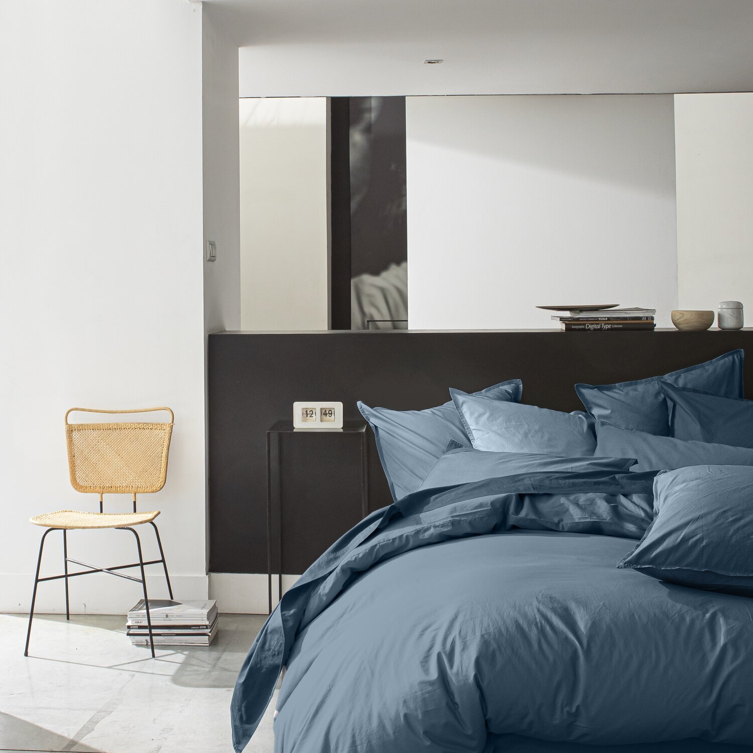 Housse de couette lin lave emeraude