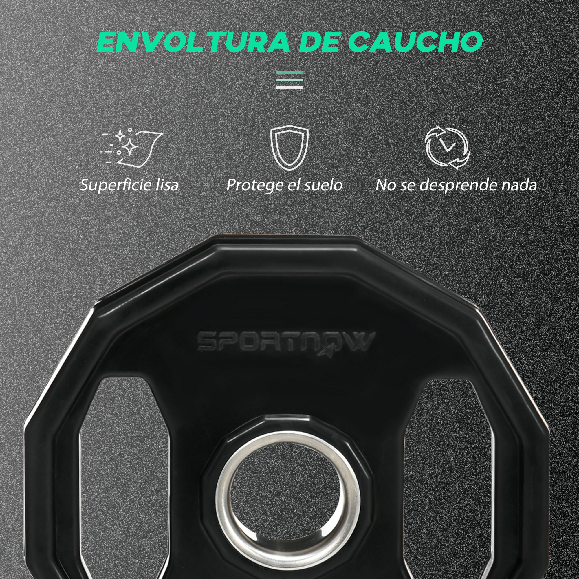 Juego de 2 Discos de Pesas Olímpicas 5 kg Hierro Fundido Placas de Pesas con Orificio de 5 cm para Entrenamiento Fitness en Gimnasio Casa Negro