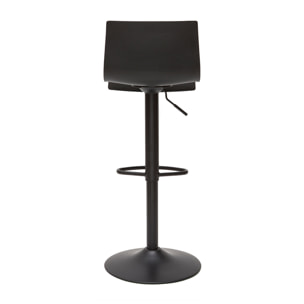 Tabourets de bar réglables design en métal noir (lot de 2) ONA