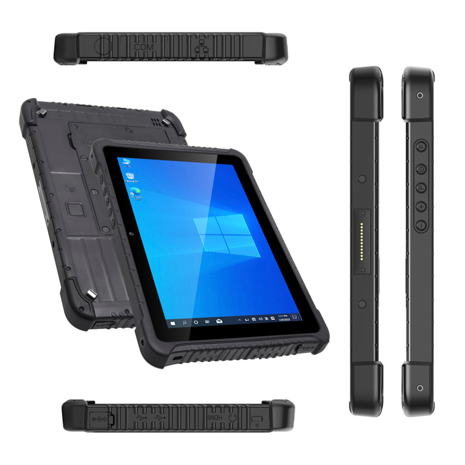 DAM Tablet Rugerizada WinPad W106 4G. SO Windows 10. Pantalla 10,1'' 1280x800px. Intel®HD. 4GB RAM + 64GB. IP65 MIL-STD-810G, reforzada. GPS. 28x2,2x18,7 Cm. Color: Negro