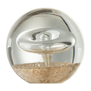 J-Line presse-papier Cercle - verre - or - small