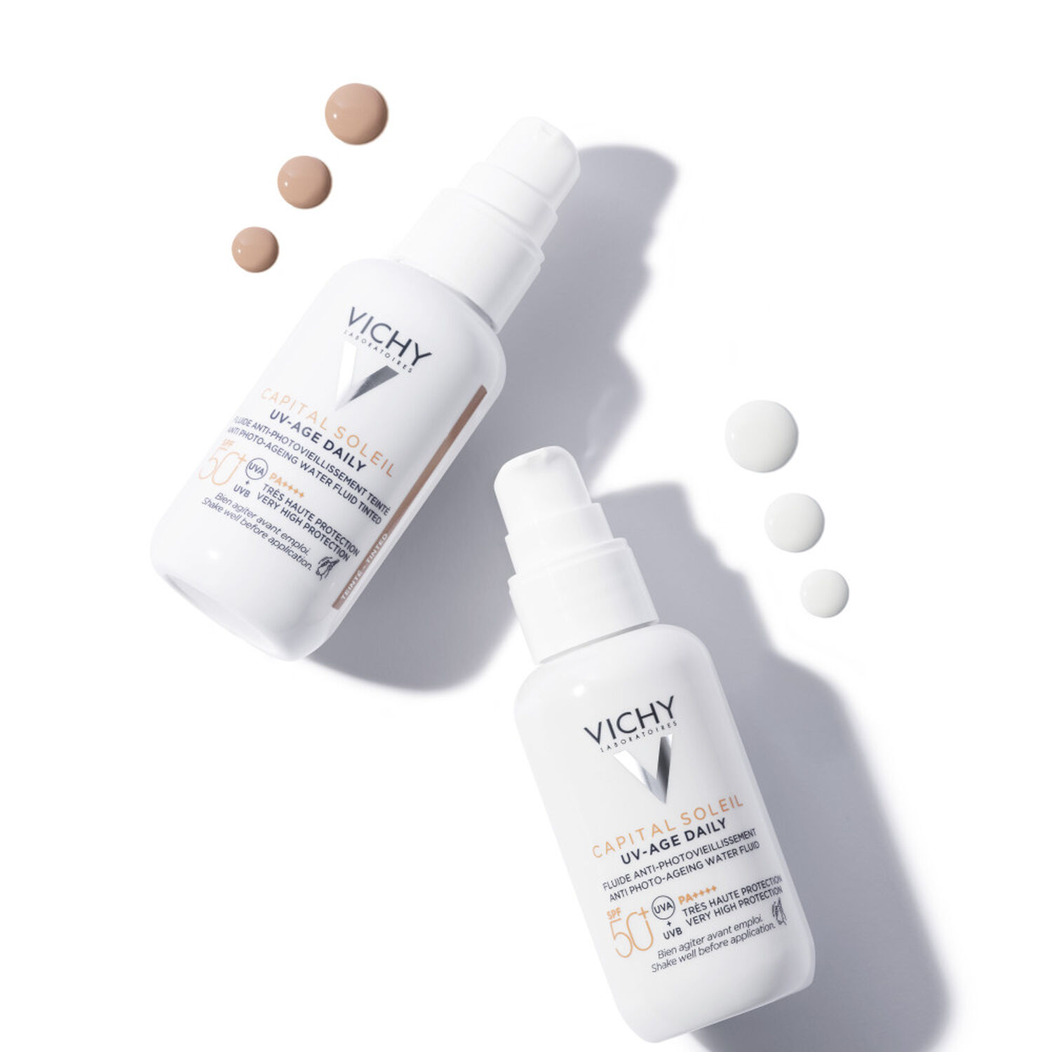 Capital Soleil UV Age Daily Teinté SPF 50+ - Fluide Solaire Anti-Âge Teinté - Tous Types de Peaux - 40 ml