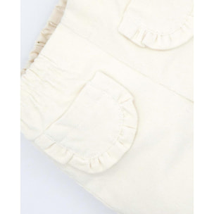 Pantalon con gomitas pana crudo