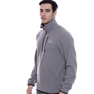 Chaqueta de hombre Leone 1947 Apparel Micro Polar, con cuello alzado y media cremallera