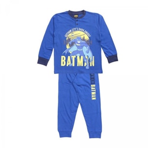 Batman Pigiama Lungo Primaverile Blu Lui Batman Blu