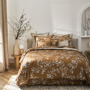 Drap plat imprimé en satin de coton bio, VIVIENNE