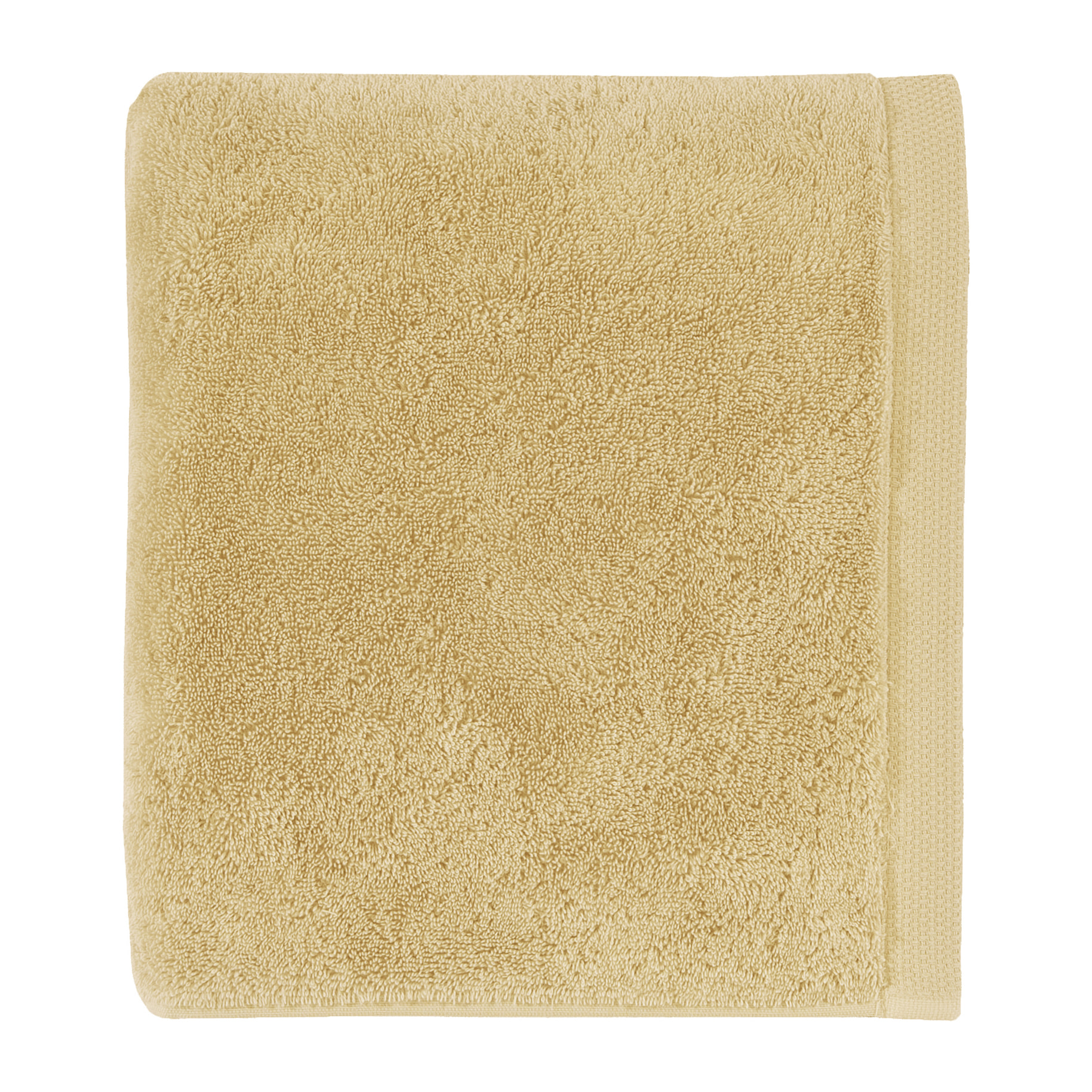 Serviette de bain unie en coton peigné biologique, ESSENTIEL, Jaune Pollen